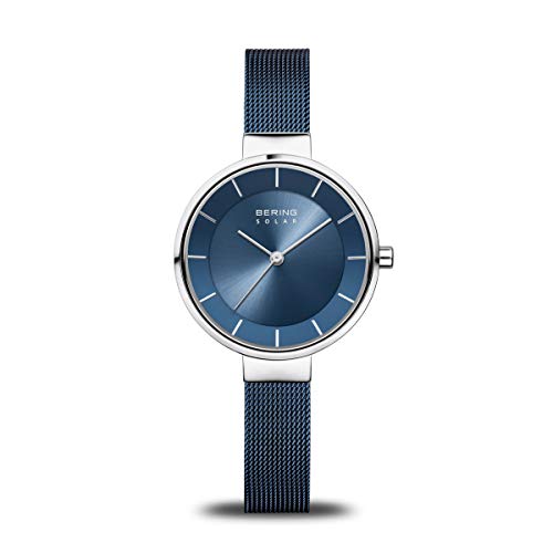 BERING Reloj Analógico para Mujer de Energía Solar con Correa en Acero Inoxidable 14631-307