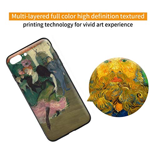 Berkin Arts Henri De Toulouse Lautrec para iPhone 7 Plus&iPhone 8 Plus/Caja del teléfono Celular de Arte/Impresión Giclee UV en la Cubierta del móvil(Marcelle Lender Danza Il Bolero In)