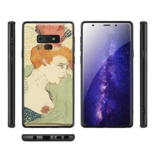 Berkin Arts Henri de Toulouse Lautrec para Samsung Galaxy Note 9/Caja del teléfono Celular de Arte/Impresión Giclee UV en la Cubierta del móvil(Busto di Mlle Marcelle Lender)