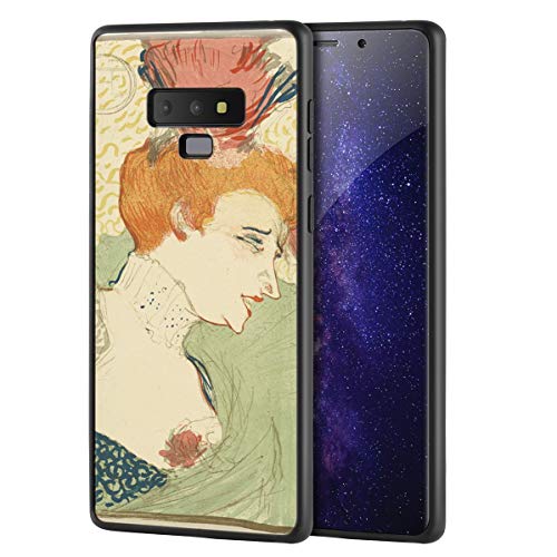 Berkin Arts Henri de Toulouse Lautrec para Samsung Galaxy Note 9/Caja del teléfono Celular de Arte/Impresión Giclee UV en la Cubierta del móvil(Busto di Mlle Marcelle Lender)