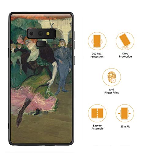 Berkin Arts Henri De Toulouse Lautrec para Samsung Galaxy Note 9/Caja del teléfono Celular de Arte/Impresión Giclee UV en la Cubierta del móvil(Marcelle Lender Danza Il Bolero In)