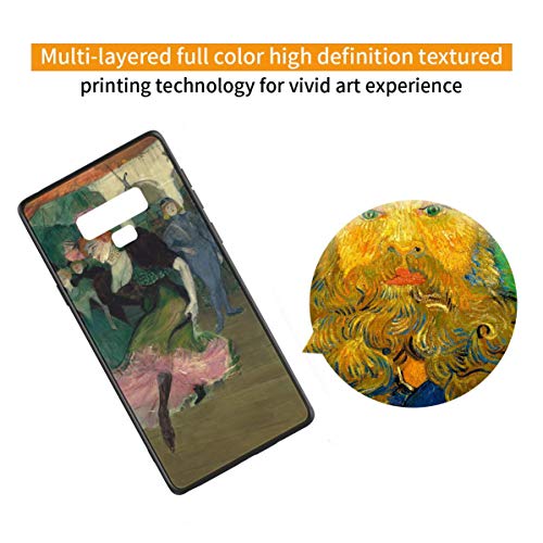 Berkin Arts Henri De Toulouse Lautrec para Samsung Galaxy Note 9/Caja del teléfono Celular de Arte/Impresión Giclee UV en la Cubierta del móvil(Marcelle Lender Danza Il Bolero In)
