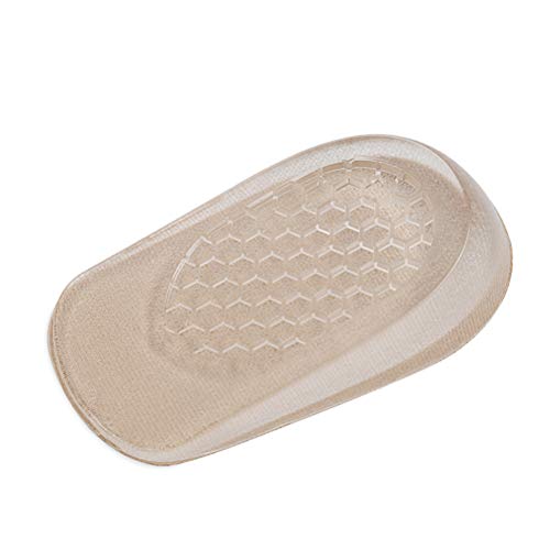 BESTOYARD Plantillas de aumento de altura invisible de 3 cm Medias plantillas para absorción de impactos Altura del talón S (albaricoque)