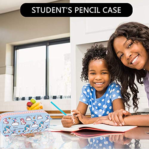 BETOY 2 pcs Unicornio Estuche de Lápices Para Niños, Estuche de lápices Unicornio Lápiz de gran capacidad Bolsas dobles Bolso de lápiz Unicornio para niñas, niños y adultos