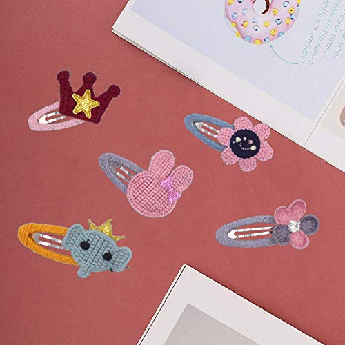 BETOY Horquillas Pelo Niña, Niña Infantiles Horquilla de Pelo, 10 pcs Accesorios para Cabello con Perchas de Cocodrilo y Broche de Punto Lindo para Niña, Mascota Niño - Colorido