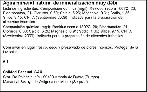 Bezoya - Agua Mineral Natural - Garrafa 5 L
