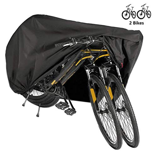 BICASLOVE Funda Bicicleta, Nylón 190T Anti Polvo Resistente al Agua a Prueba de UV Cubierta Bicicleta para Bicicleta de Montaña y Bicicleta de Carretera (Negro)