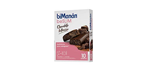 biManán - beSLIM - Sustitutivos para Adelgazar - Barritas Chocolate Intenso - 10 uds 310 gr