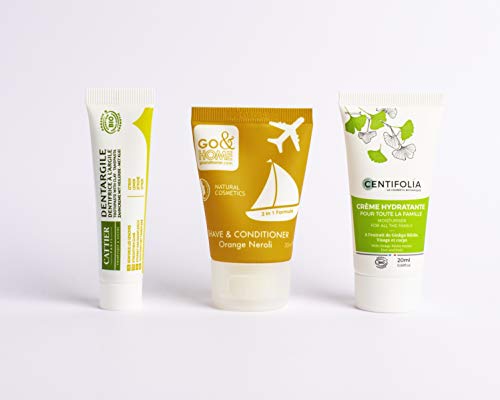 BioBox by Flightbox - Neceser de viaje para hombre, ecológico, completo para viaje, neceser de baño transparente, kit de viaje, impermeable, bolsa cosmética para hombres