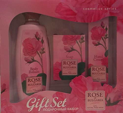 BioFresh regalo – Paquetes Rose of Bulgaria: Loción Corporal 330 ml, crema de manos 75 ml y color rosa Jabón 100 gr.