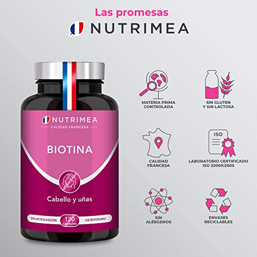 Biotina Zinc Selenio Semillas de Calabaza | Vitamina B Crecimiento y Fortalecimiento del Cabello Barba Uñas Piel | Para 4 Meses | Perdida Cabello Anticaida Pelo Hombre y Mujer | Biotin Natural Vegano