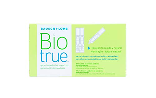 Biotrue® Gotas humectantes - Refresca y calma los ojos secos - Monodosis 30 Unidades 0,5 ml