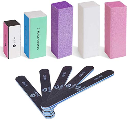 Biutee Limas de Uñas Profesionales 100/180-10 piezas