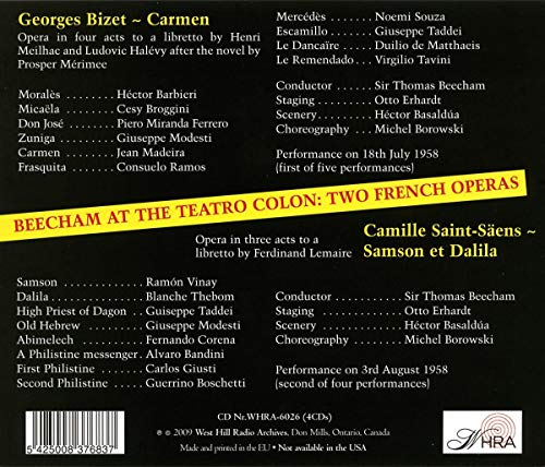 Bizet/Saint-Saens : Carmen/Samson et Dalila