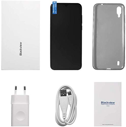 Blackview A60 Teléfono Móvil 16GB ROM (128GB SD), Pantalla 6.1" (19.2:9) Water-Drop Screen Movil, 13MP+2MP+5MP, 4080mAh Batería, Android 8.1 Smartphone Libre Dual SIM, GPS/WiFi/Hotspot-Azul