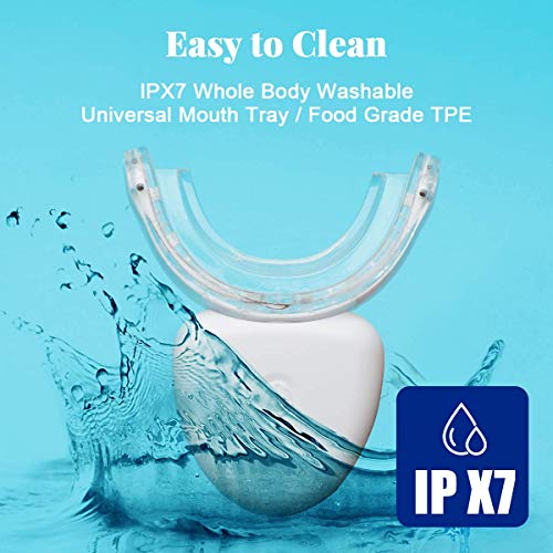 Blanqueador Dental Profesional OriHea Carga magnética con 16 luces LED, jeringas de gel para blanquear los dientes de 5 ml (paquete de 4), jeringas de gel desensibilizante (paquete de 1)