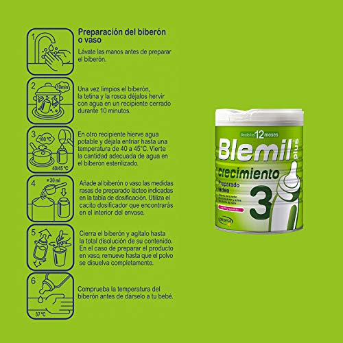 Blemil Plus - Crecimiento 3, Leche de Continuación, Preparado Lácteo, 800 gr