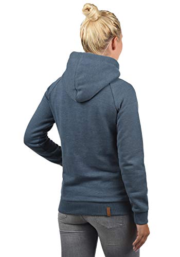BlendShe Julia Pile Sudadera con Capucha Suéter Hoodie para Mujer con Capucha, tamaño:M, Color:Ensign Blue mit Teddy-Futter (70260)