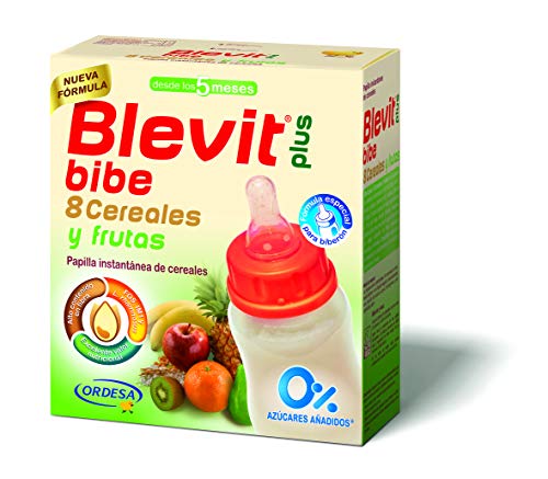 Blevit Plus Papilla 8 Cereales y Fruta Para Biberón, 1 unidad 600 gr. A partir de los 5 meses.