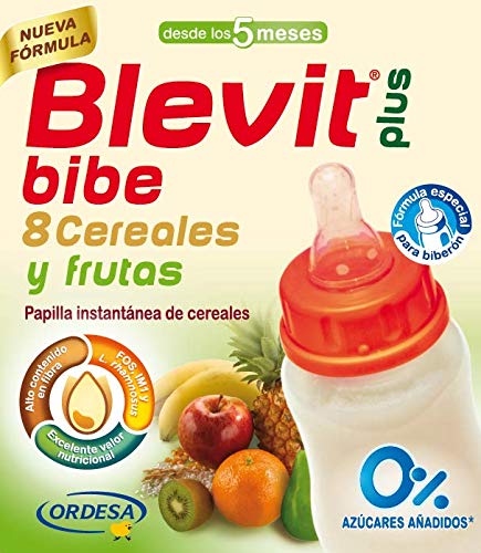 Blevit Plus Papilla 8 Cereales y Fruta Para Biberón, 1 unidad 600 gr. A partir de los 5 meses.