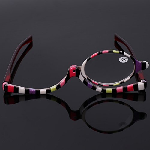 Bluelover Gafas De Maquillaje Anteojos De Aumento De Vidrio De Lectura Cosmética Plegable Gafas - 2,0