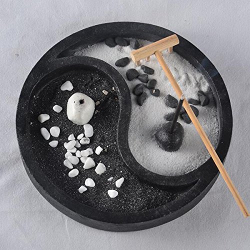 Bluelover Tai Ji Yoga Meditación Zen Jardín Arena Kit Tealight Incienso Titular Decoración Curación Espíritu De Quemador Conjunto