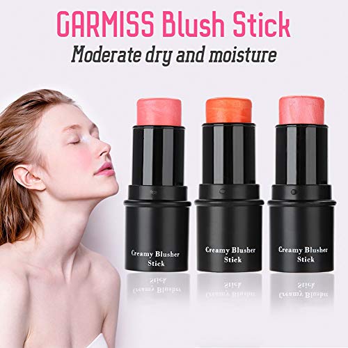 Blush Stick 3 colores Rubor natural Maquillaje Rouge Powder Stick Air Cushion Blush (3#)