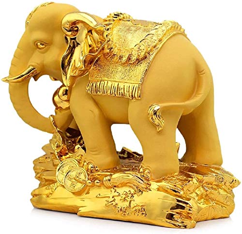 BNHY Las estatuas de Resina Suerte Elefante Grande Suerte Inicio Feng Shui Decoración Artesanía Hotel Regalo de la Oficina Decoración 0827