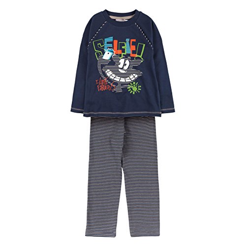 boboli Interlock Pajamas FOR Boy Conjuntos de Pijama, Azul (Indigo 2332), 92 para Niños