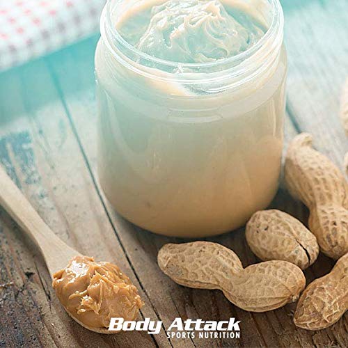 Body Attack Peanut Butter Natural 30% Protein Sugar & Fat Free Crunchy 1 kg