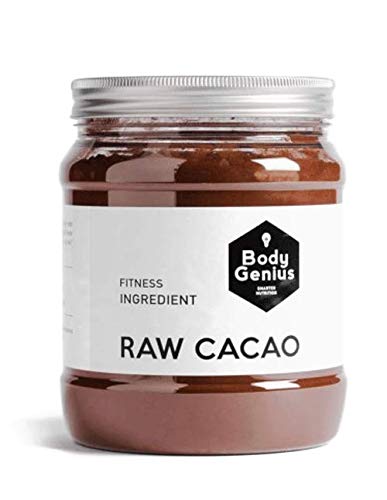 BODY GENIUS Raw Cacao. 500g. Cacao Puro en Polvo. Sin Azúcar. Hecho en España.
