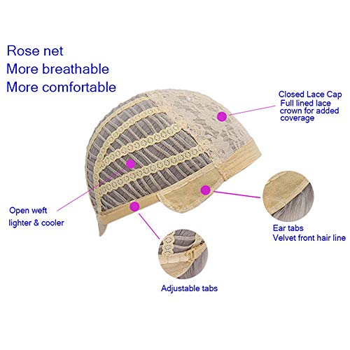 Boenxuan Peluca Negro y Azul Recta Ombre Pelucas para Las Mujeres, Oscuro raíz Abdomen Completo de Curso del Partido del Traje de la Peluca de Las señoras,Azul