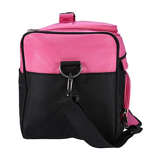 Bolsa profesional de herramientas de peluquería con correa para el hombro, bolsillos para accesorios e interior personalizable, ideal para secadores, planchas, rulos, pinzas y cepillos