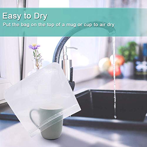 Bolsas de almacenamiento reutilizables, a prueba de fugas, bolsas para congelar (6 bolsas reutilizables para sándwich + 6 bolsas reutilizables) organización de viajes en casa por Dorey-Hom