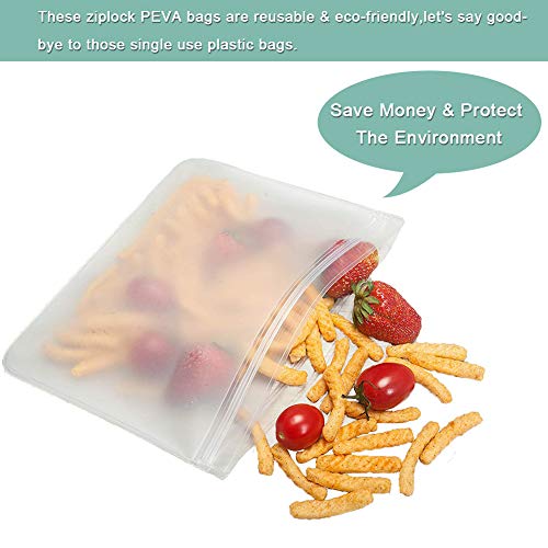 Bolsas de almacenamiento reutilizables, a prueba de fugas, bolsas para congelar (6 bolsas reutilizables para sándwich + 6 bolsas reutilizables) organización de viajes en casa por Dorey-Hom