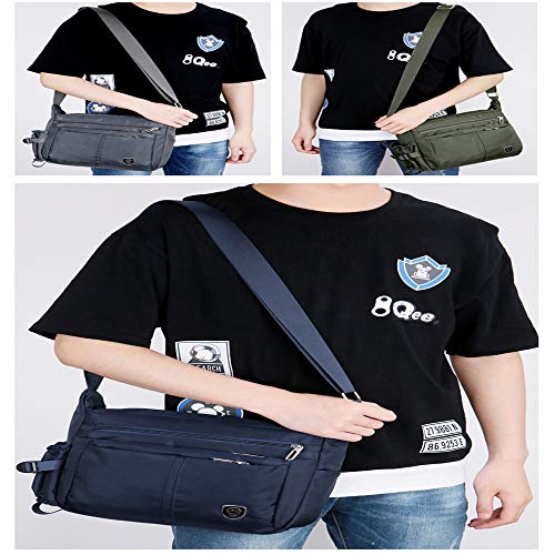 Bolso de hombroNuevo Bolso de Mensajero de Hombro Casual para Hombres de Moda Bolsos de Hombro de Nylon a Prueba de Salpicaduras Bolsos de Moda con Cinturones de Agua