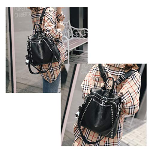 Bolsos Mochila Mujer Antirrobo Bolso de Hombro, JOSEKO Mochila de Piel Cuero Casual Mochilas Vestir Impermeable Bolsa Bandolera con Práctico Toma De Auriculares para Compras Viaje Gran Capacidad