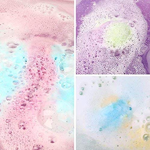 Bombas de Baño - Liberex Set de 6 Bolas de Baño Efervescentes, Sal de Baño con Aceites Esenciales Naturales, Relajante de Cuerpo, Efecto Hidtatante, Spa de Aromaterapia (6 * 100g)