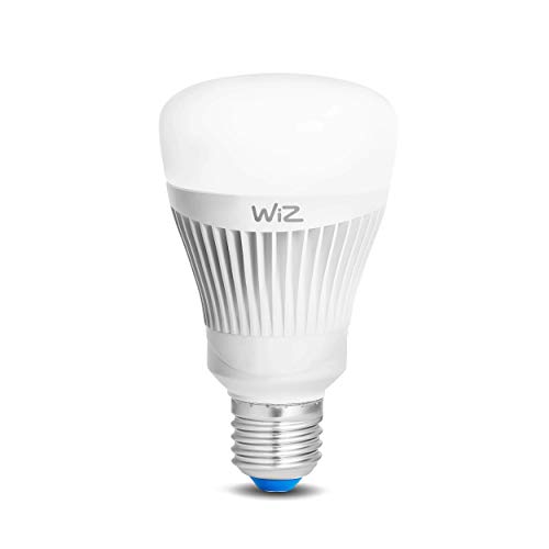Bombilla LED WiZ inteligente con conexión WiFi, luz blanca y de colores. Regulable, 64.000 tonos de blanco, 16 millones de colores. Funciona con Amazon Alexa y Google Home.