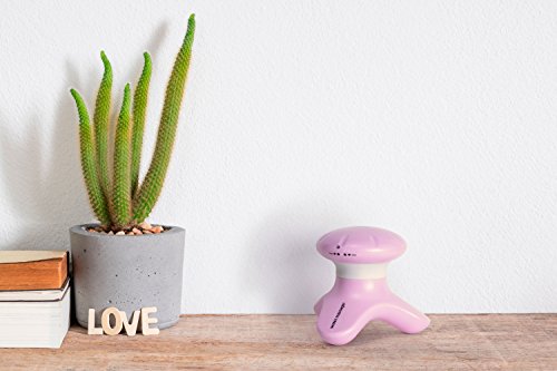 BONNO® Masajeador corporal de vibración - Rosa (modelo 2020) - Masaje Shiatsu, anticelulitis, reflexología y acupresión - Vibromasajeador de mano portátil - Garantía 2 Años