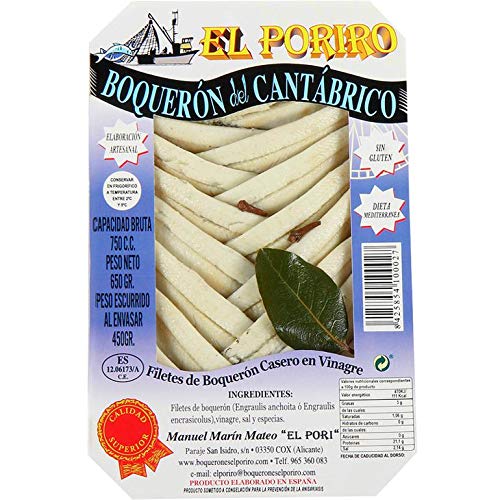 Boquerones en Vinagre Poriro tarrina de 700 g.