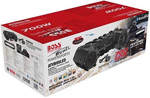 Boss Audio Systems ATVB95LED Estéreo 350W Negro altavoz portátil - Altavoces portátiles (2.1 channels, Integrado, 3,81 cm (1.5"), 3,8 cm, 20,3 cm (8"), 20,3 cm)