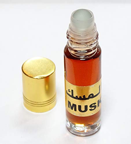 Botella cristal con roll on de 10 ml de perfume-aceite de Musk (Almizcle árabe) sin alcohol