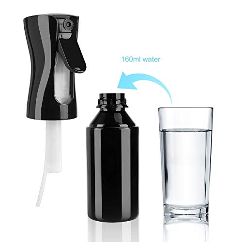 Botella Pulverizador Agua Peluqueria Fina Niebla Pulverizador Continuo Pulverizador Recargable Vacío spray Rizos pulverizar para Pelo Cara Plantas 160ml