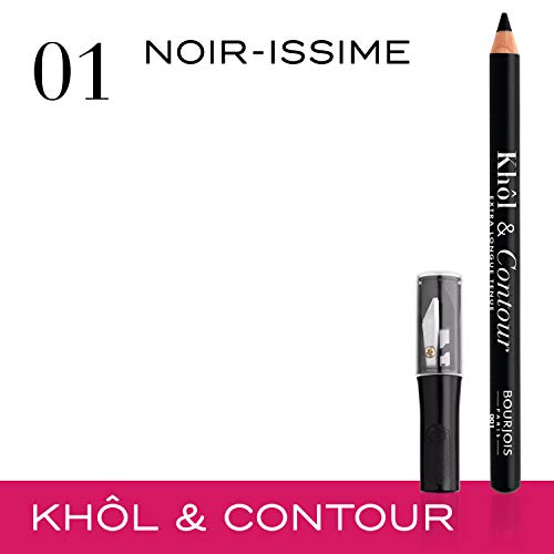 Bourjois Khol & Contour Lápiz de ojos, Tono 1 Noir-issime - 1.2 gr