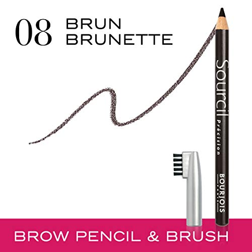 Bourjois Sourcil Precision Lápiz de cejas, Tono 8 Brun Brunette, 1.13 gr.
