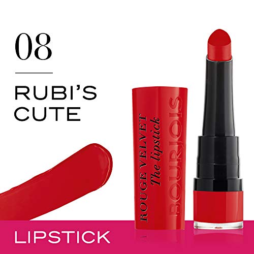 Bourjois Velvet The Lipstick Barra de Labios Tono 08 (Rubi’s cute), 2.3 gr