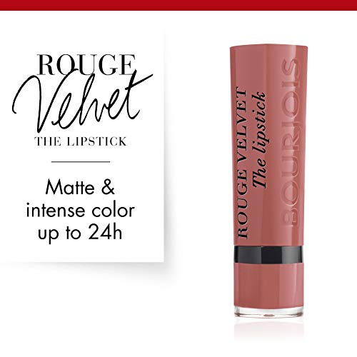 Bourjois Velvet The Lipstick Barra de Labios Tono 13 Nohalicious, 2.4 gr