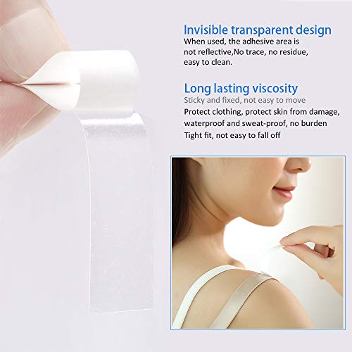 BOZEVON Body Fashion Tape 36pcs - Invisible Transparente Cinta Adhesiva de lencería para Mujer Prevenir Alergia Cinta Doble Cara Sin Estimulacion