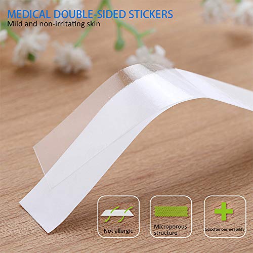 BOZEVON Body Fashion Tape 36pcs - Invisible Transparente Cinta Adhesiva de lencería para Mujer Prevenir Alergia Cinta Doble Cara Sin Estimulacion